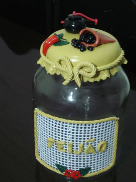 Pote Decorado Feijão